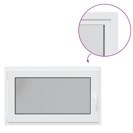 vidaXL Finestra Seminterrato RISOR 100x60 cm Anta Ribalta DIN Sinistra