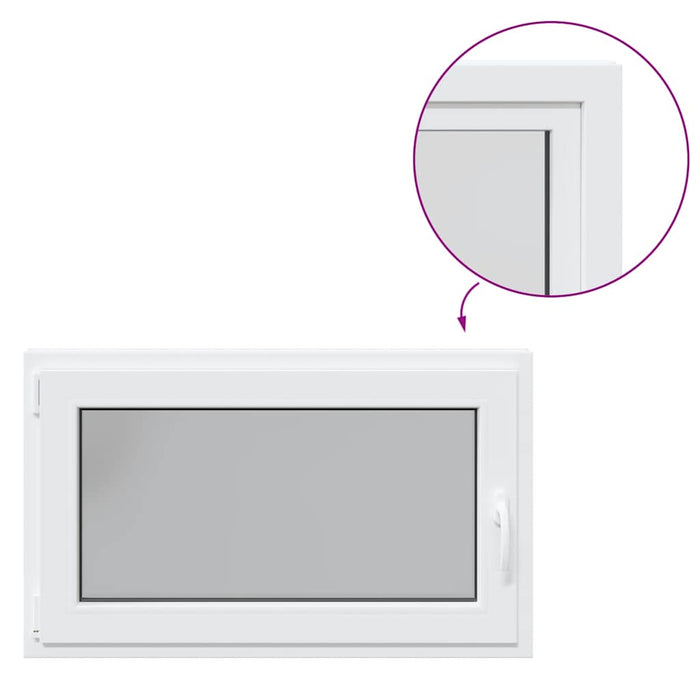 vidaXL Finestra Seminterrato RISOR 100x60 cm Anta Ribalta DIN Sinistra