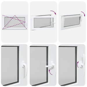 vidaXL Finestra Seminterrato RISOR 100x60 cm Anta Ribalta DIN Sinistra