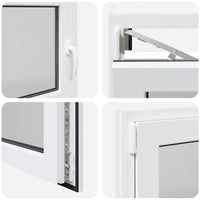 vidaXL Finestra Seminterrato RISOR 100x60 cm Anta Ribalta DIN Sinistra