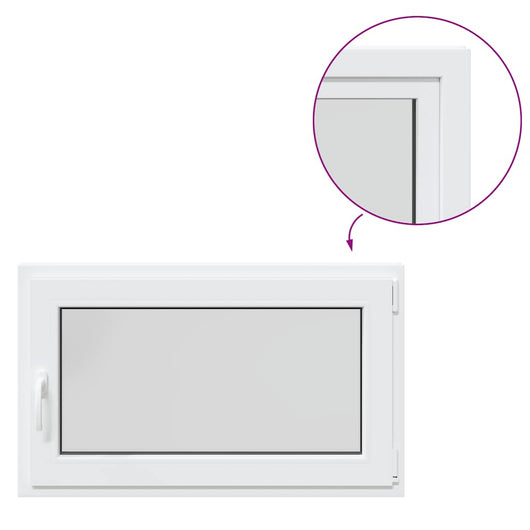 Finestra da cantina "RISOR" 100x70 cm Anta-ribalta DIN Destra Bianca