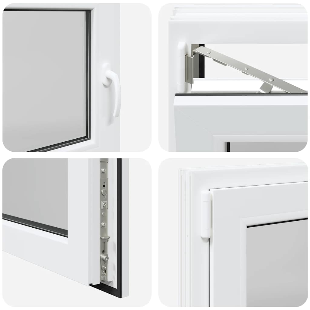 Finestra da cantina "RISOR" 100x70 cm anta ribalta DIN sinistra bianca