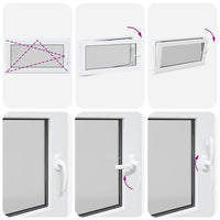 Finestra Seminterrato RISOR 110x50 cm Anta Ribalta DIN Sinistra