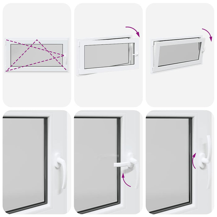 Finestra Seminterrato RISOR 110x50 cm Anta Ribalta DIN Sinistra