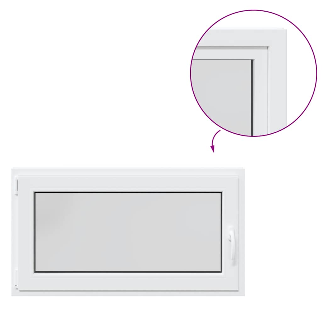 vidaXL Finestra Seminterrato RISOR 110x60 cm Anta Ribalta DIN Sinistra