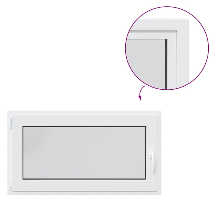 vidaXL Finestra Seminterrato RISOR 110x60 cm Anta Ribalta DIN Sinistra