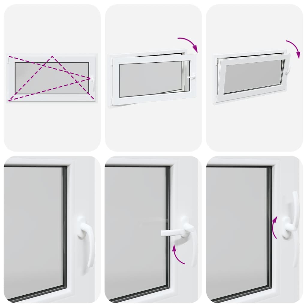 vidaXL Finestra Seminterrato RISOR 110x60 cm Anta Ribalta DIN Sinistra