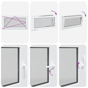 vidaXL Finestra Seminterrato RISOR 110x60 cm Anta Ribalta DIN Sinistra