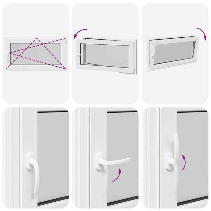 Finestra da cantina "RISOR" 110x70 cm Anta-ribalta DIN Destra Bianca 4108330