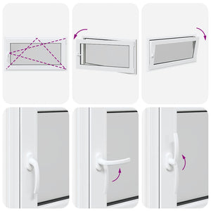 Finestra da cantina "RISOR" 110x70 cm Anta-ribalta DIN Destra Bianca