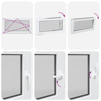 Finestra da cantina "RISOR" 110x70 cm anta ribalta DIN sinistra bianca