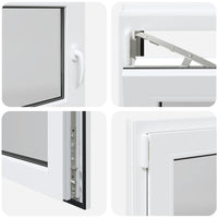 Finestra da cantina "RISOR" 110x70 cm anta ribalta DIN sinistra bianca