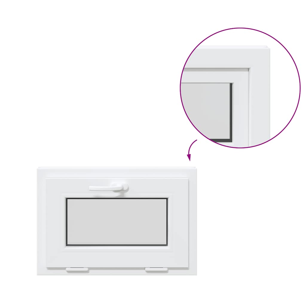 Finestra Seminterrato RISOR 60x40 cm Tilt 2 Vetri Bianco 4108334