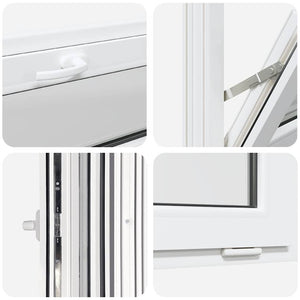 vidaXL Finestra Seminterrato RISOR 60x40 cm Tilt 2 Vetri Bianco