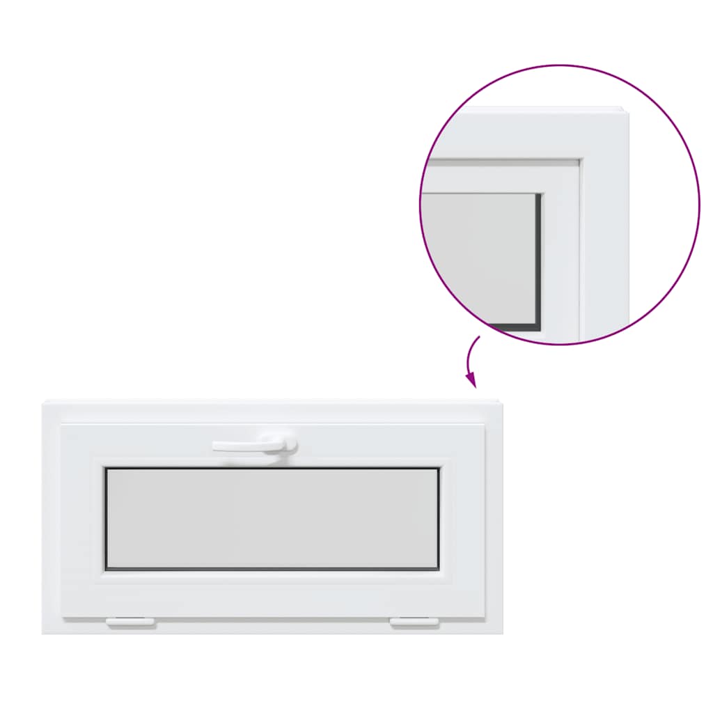 Finestra Seminterrato RISOR 80x40 cm Tilt 2 Vetri Bianco 4108335