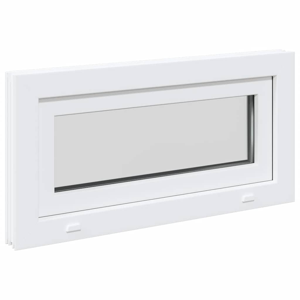 vidaXL Finestra Seminterrato RISOR 80x40 cm Tilt 2 Vetri Bianco