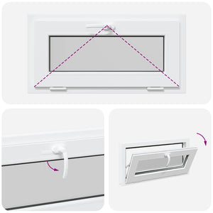 Finestra Seminterrato RISOR 80x40 cm Tilt 2 Vetri Bianco 4108335