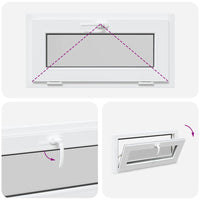 vidaXL Finestra Seminterrato RISOR 80x40 cm Tilt 2 Vetri Bianco