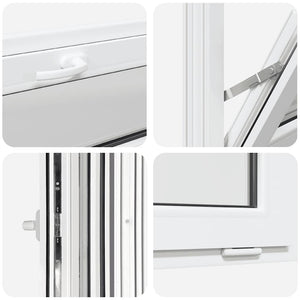 vidaXL Finestra Seminterrato RISOR 80x40 cm Tilt 2 Vetri Bianco