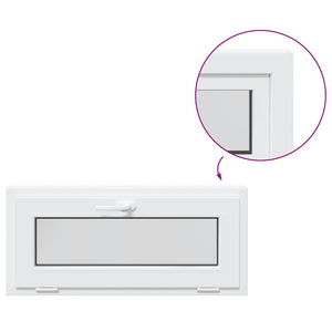 vidaXL Finestra Seminterrato RISOR 90x40 cm Tilt 2 Vetri Bianco