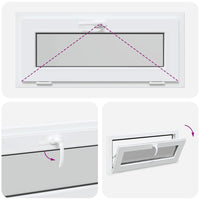 vidaXL Finestra Seminterrato RISOR 90x40 cm Tilt 2 Vetri Bianco