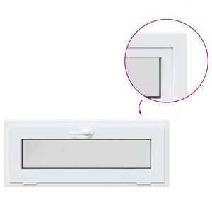 vidaXL Finestra Seminterrato RISOR 100x40 cm Tilt 2 Vetri Bianco