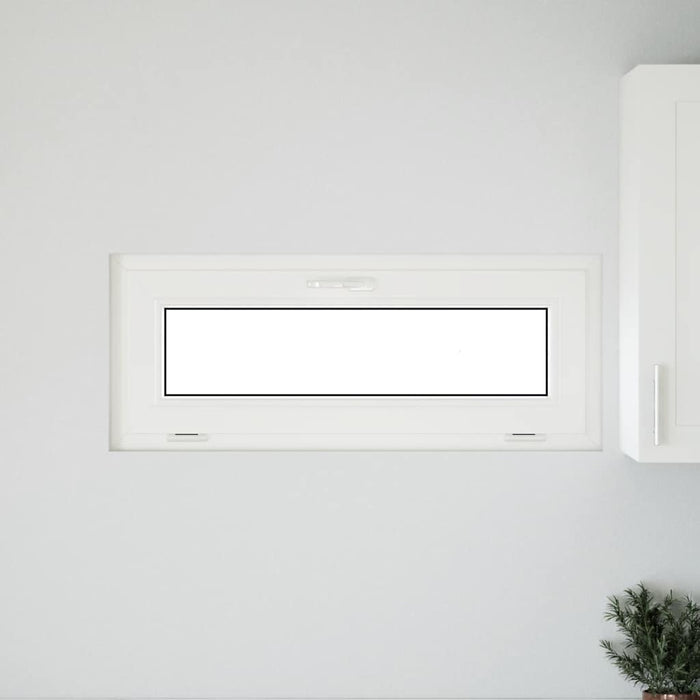 vidaXL Finestra Seminterrato RISOR 100x40 cm Tilt 2 Vetri Bianco