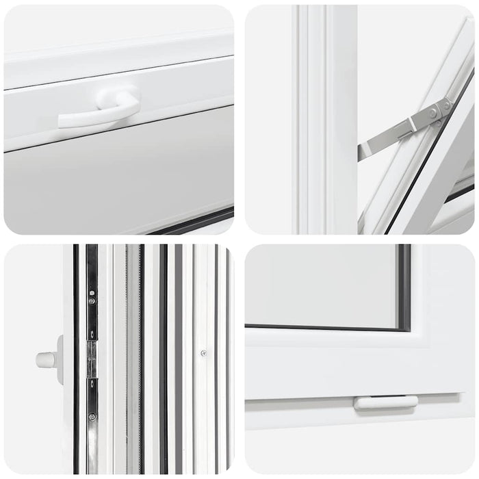 vidaXL Finestra Seminterrato RISOR 100x40 cm Tilt 2 Vetri Bianco
