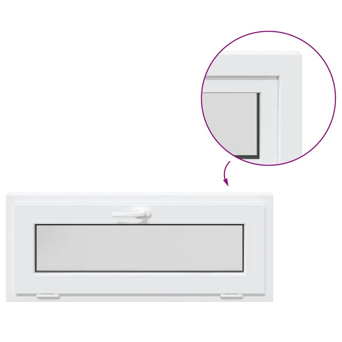 Finestra Seminterrato RISOR 110x40 cm Tilt 2 Vetri Bianco 4108338