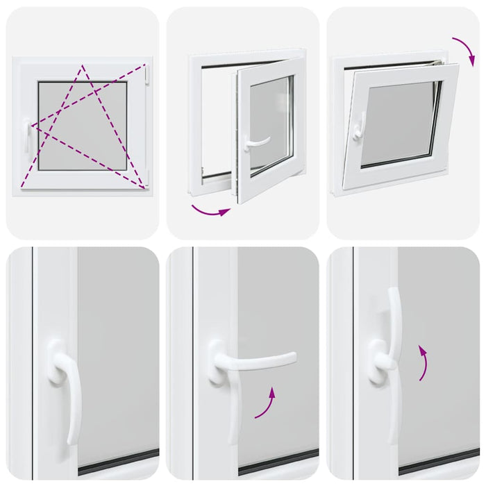 Finestra per Seminterrato RISOR 50x50cm Anta Ribalta DIN Destra 4108339