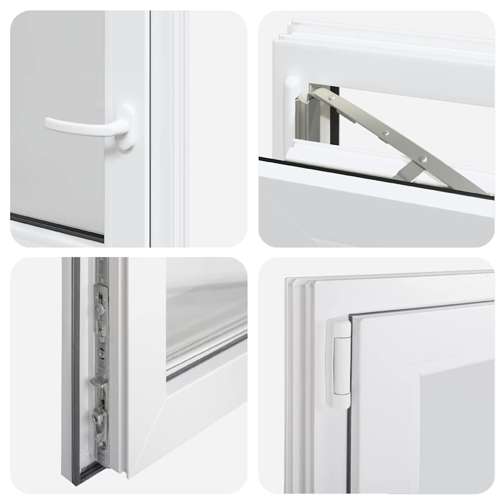 vidaXL Finestra da cantina "RISOR" 50x50 cm anta ribalta DIN sinistra bianca