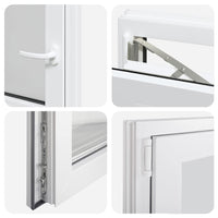 vidaXL Finestra da cantina "RISOR" 50x50 cm anta ribalta DIN sinistra bianca