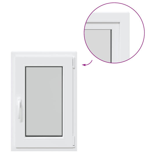 vidaXL Finestra da cantina "RISOR" 50x75 cm anta ribalta DIN destra bianca