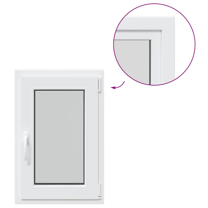 vidaXL Finestra da cantina "RISOR" 50x75 cm anta ribalta DIN destra bianca