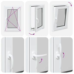 vidaXL Finestra da cantina "RISOR" 50x75 cm anta ribalta DIN destra bianca