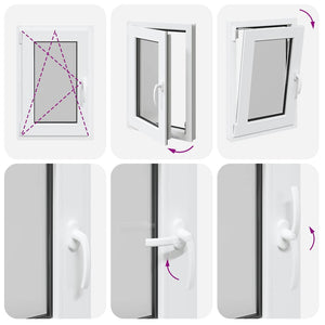 vidaXL Finestra da cantina "RISOR" 50x75 cm anta ribalta DIN sinistra bianca