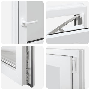 vidaXL Finestra per Seminterrato RISOR 60x60cm Anta Ribalta DIN Destra