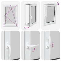 vidaXL Finestra da cantina "RISOR" 60x100 cm anta ribalta DIN destra bianca