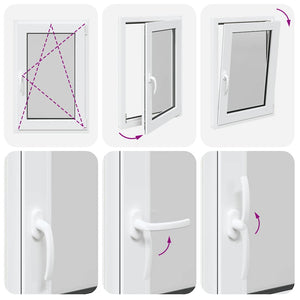 vidaXL Finestra da cantina "RISOR" 60x100 cm anta ribalta DIN destra bianca