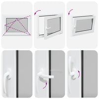 Finestra da cantina "RISOR" 80x50 cm anta ribalta DIN destra bianca