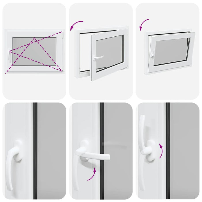 Finestra da cantina "RISOR" 80x50 cm anta ribalta DIN destra bianca