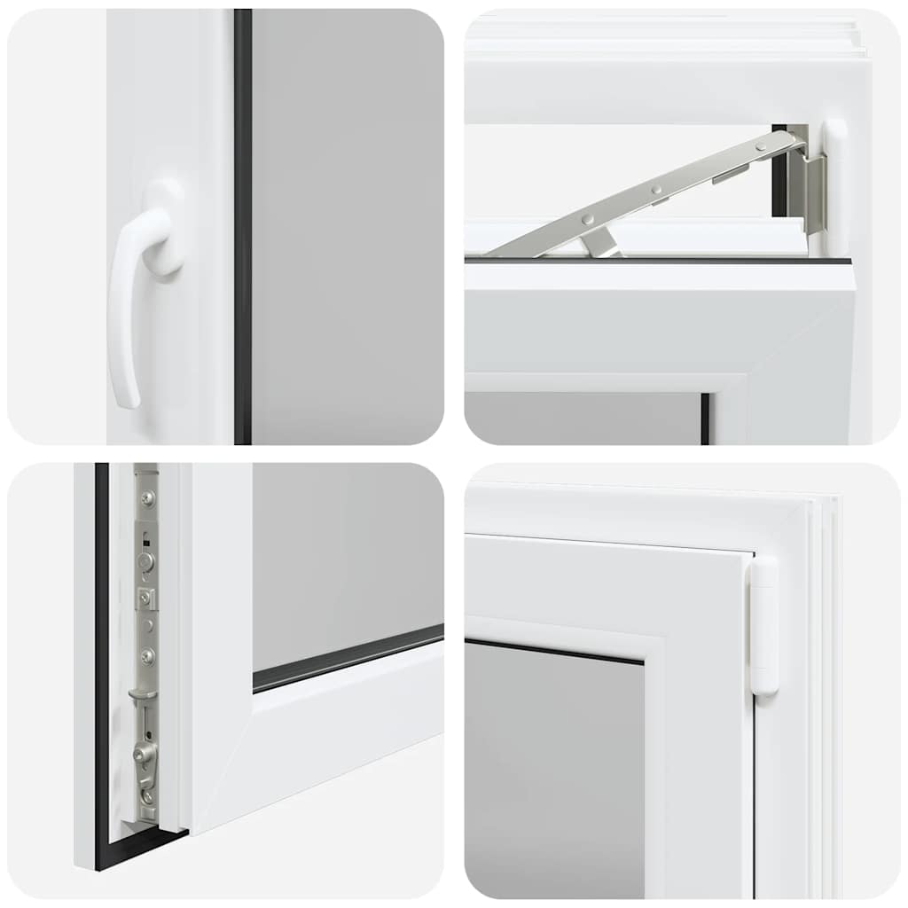 Finestra da cantina "RISOR" 80x50 cm anta ribalta DIN destra bianca