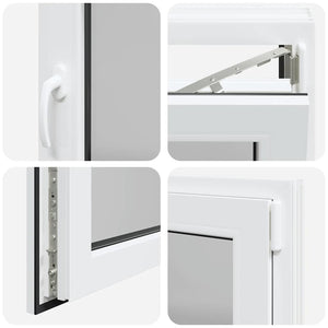 Finestra da cantina "RISOR" 80x50 cm anta ribalta DIN destra bianca