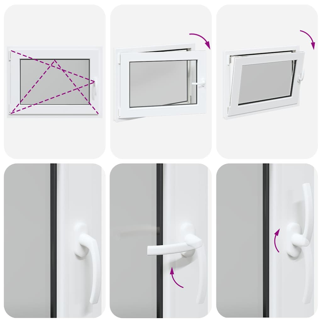 Finestra da cantina "RISOR" 80x50 cm anta ribalta DIN sinistra bianca