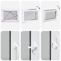 Finestra da cantina "RISOR" 80x50 cm anta ribalta DIN sinistra bianca