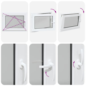 Finestra da cantina "RISOR" 80x50 cm anta ribalta DIN sinistra bianca