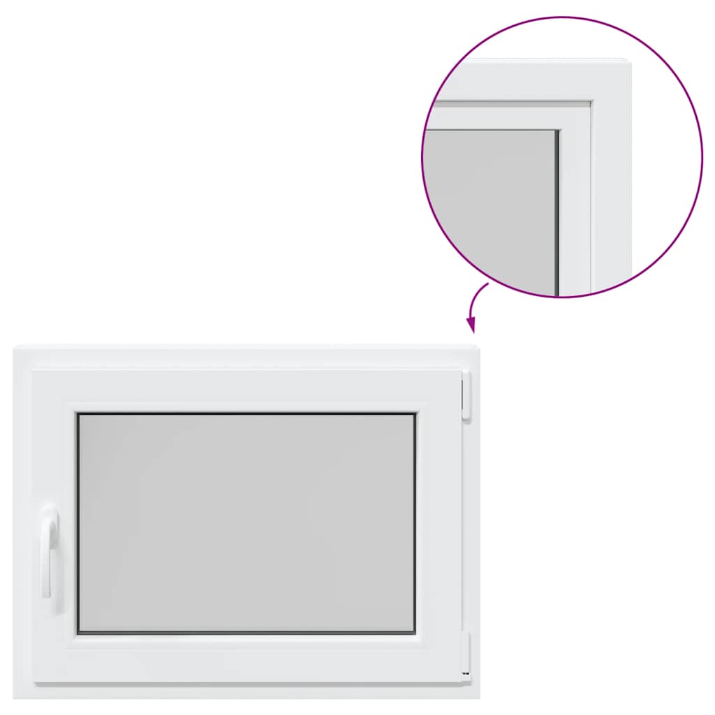 vidaXL Finestra per Seminterrato RISOR 80x60cm Anta Ribalta DIN Destra