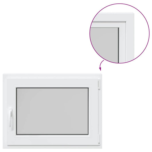 vidaXL Finestra per Seminterrato RISOR 80x60cm Anta Ribalta DIN Destra