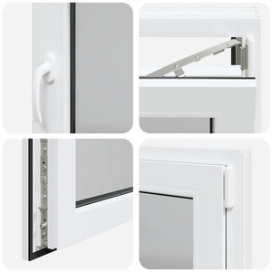 vidaXL Finestra per Seminterrato RISOR 80x60cm Anta Ribalta DIN Destra