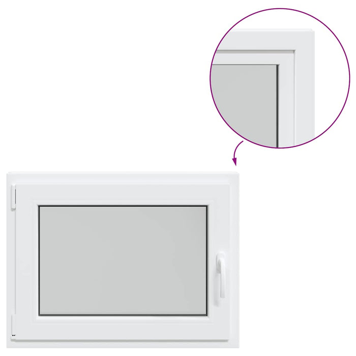 vidaXL Finestra da cantina "RISOR" 80x70 cm anta ribalta DIN sinistra bianca